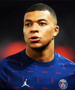 Aesthetic Footballer Kylian Mbappe paint by numbers