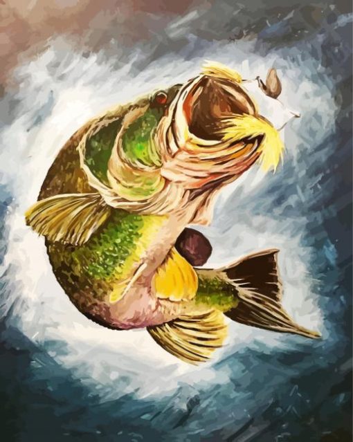 Aesthetic Largemouth Bass paint by number