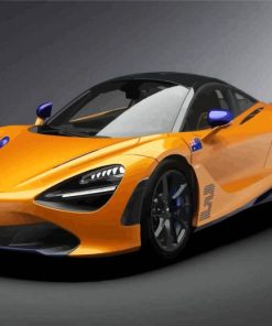 Aesthetic Orange Mclaren paint by numbers