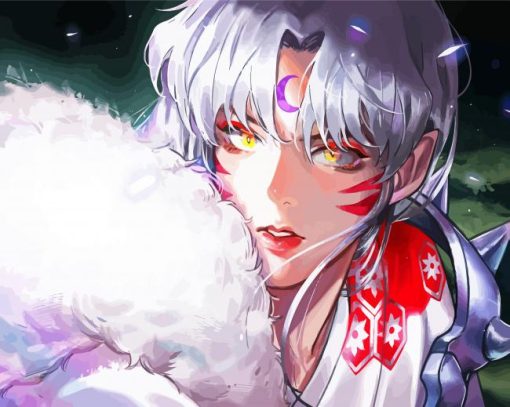 Aesthetic Sesshomaru InuYasha paint by number