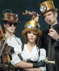 Aesthetic Steampunk People paint by number