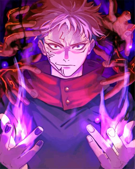 Aesthetic Sukuna Jujutsu Anime paint by number