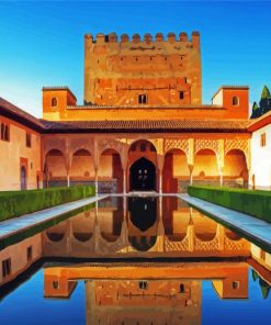 Alhambra Palace Reflection paint by number