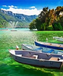 Annecy Lake paint by numbers