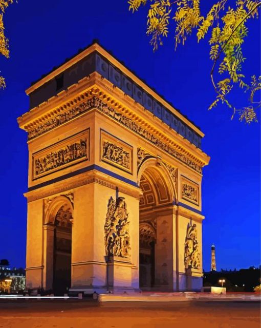 Arc De Triomphe Paris paint by number