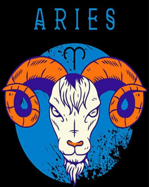 Aries Zodiac Sign paint by numbers