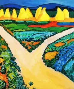 August Macke Vegetable Fields paint by number