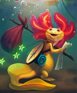 Axolotl Adventure paint by number