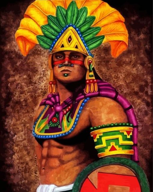 Aztec Xochiquetzal Man paint by number