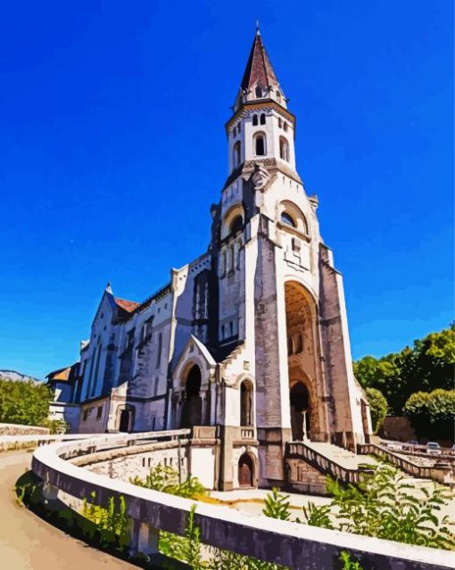 Basilica Of The Visitation Annecy France paint by number