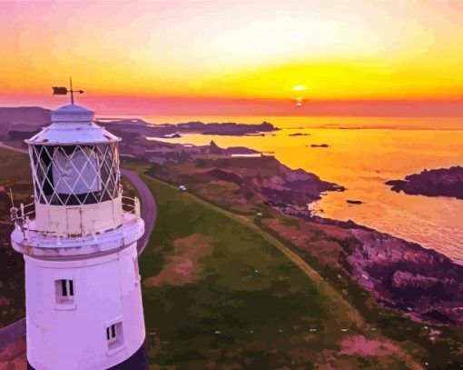 Beacon In Alderney Beach paint by number