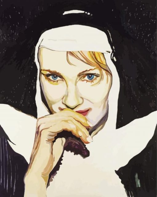 Beautiful Nun paint by number