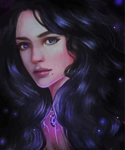 Beautiful Yennefer Witcher paint by number