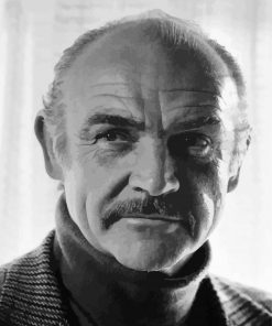 Black And White Sean Connery paint by numbers