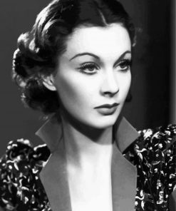 Black And White Vivien Leigh paint by numbers