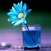 Blue Flower In A Glass Cup paint by numbers