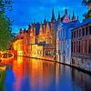 Bruges At Night paint by numbers