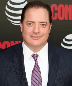 Celebrity Brendan Fraser paint by numbers