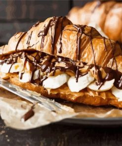 Chocolate Croissant paint by numbers