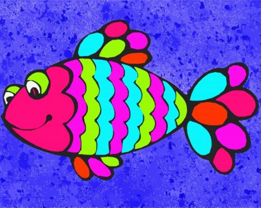 Colorful Fish paint by numbers