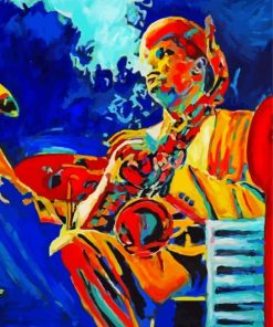 Colorful Saxofone Man paint by numbers