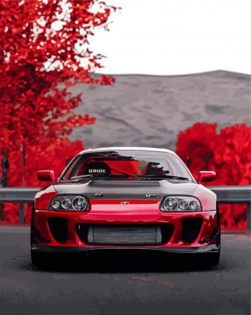 Cool Supra MK4 paint by numbers