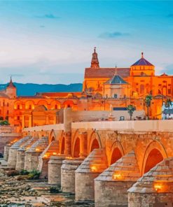 Cordoba Roman Bridge paint by numbers