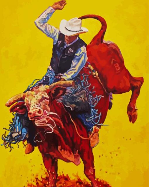 Cowboy Rodeo paint by number