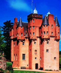 Craigievar Castle In Alford Scotland paint by number