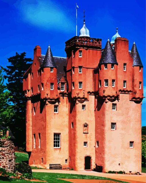 Craigievar Castle In Alford Scotland paint by number