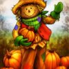 Cute Scarecrow Farmer paint by number