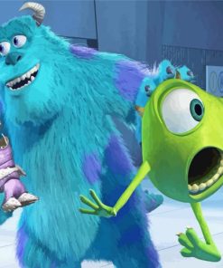 Cute Sully And Mike Monsters Inc paint by number