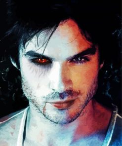 Damon Salvatore Vampir paint by numbers