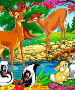 Disney Animated Movie Bambi paint by number