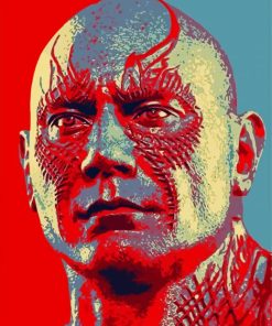 Drax Marvel paint by number