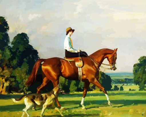 Equestrian Woman paint by numbers