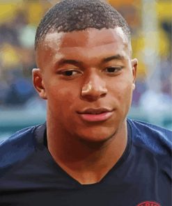 Footballer Player Kylian Mbappe paint by numbers