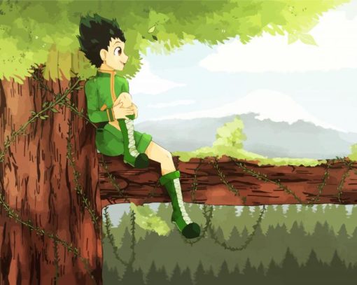 Gon Freecss On Tree paint by number