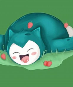 Happy Snorlax paint by numbers