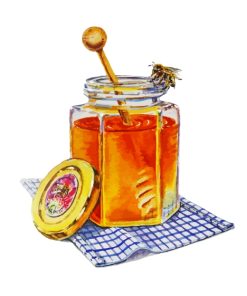 Honey Bee Jar paint by number