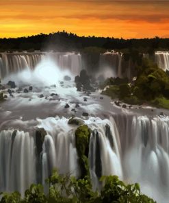 Iguazu National Park At Sunset paint by number