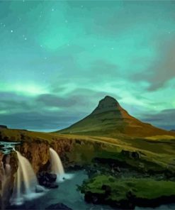 kirkjufell Mountain paint by number