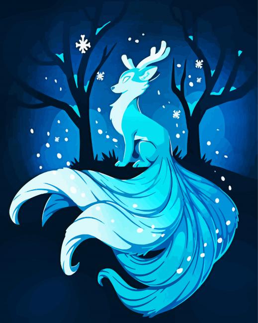 Kitsune Wolf Teen Wolf paint by number