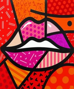 Lips Art paint by number