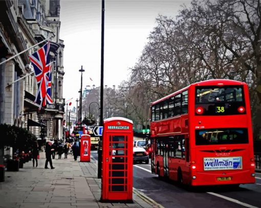 London Routemaster paint by number