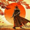 Lonely Samurai Man paint by numbers