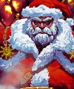 Mad Santa paint by number