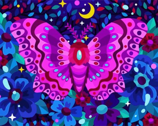 Mandala Butterfly paint by numbers