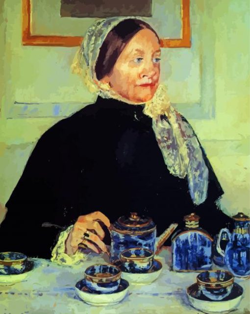 Mary Cassat Lady At The Tea Table paint by numbers