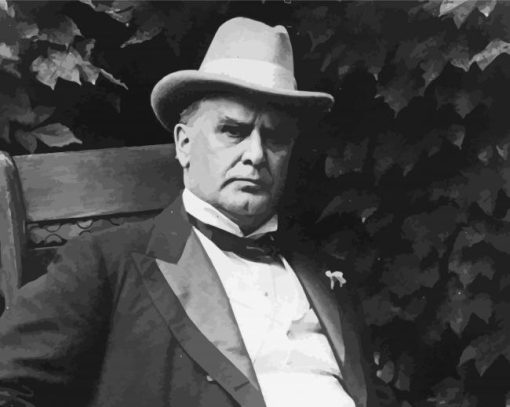 Monochrome William Mckinley paint by number